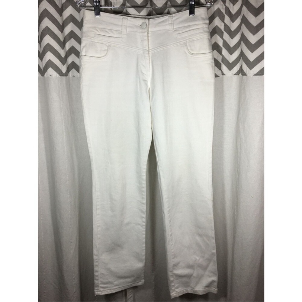 🦢All White Long Denim Jeans with Stretch